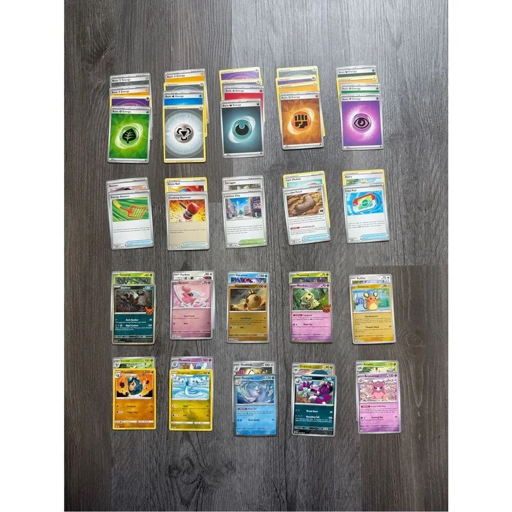 50 Pokémon Cards Assorted Stage 1 Basic Items Trainers Energy